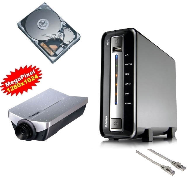 Kit vid�osurveillance indoor: NVR-104V +HDD +cam�ra IP