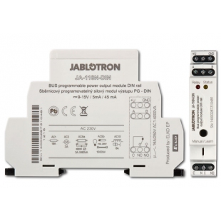 Jablotron JA-110N DIN - Relais interrupteur à BUS en rail DIN pour sorties PG du système_1