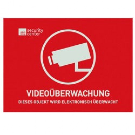 Autocollant avertisseur de surveillance vidéo (148x105 mm) - AU1320