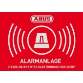 AU1422 - Autocollants d'avertissement système d'alarme 148X105 mm (DE)