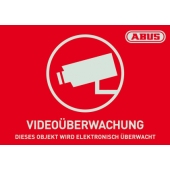 AU1420 - Warnaufkleber Videoüberwachung mit ABUS Logo 148 x 105 mm