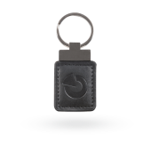 Tag transpondeur RFID sans contact pour porte clé en cuir noir