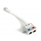 Doubleur passif de connection RJ-45, 100Mbps (1 unités)