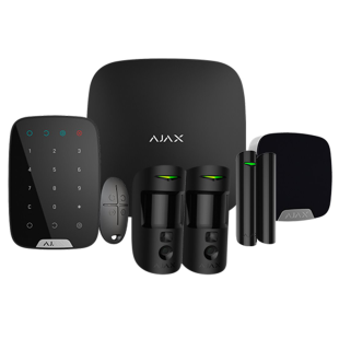 Ajax Hub 2 Plus LAN / WLAN / 3-4G GSM Funk-Alarmanlage Set, schwarz_1