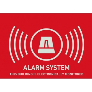 ABUS AU1315 - Autocollants d\'avertissement Alarme 74x52,5mm (EN)
