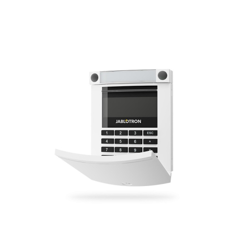 JA-114E-WH - Bus- Zugangsmodul mit LCD Display, Tastatur und RFID- Lesegerät - Reines Weiss