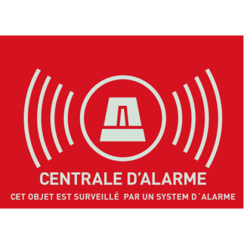 ABUS AU1318 - Autocollant avertisseur alarme 148x105 mm (F)