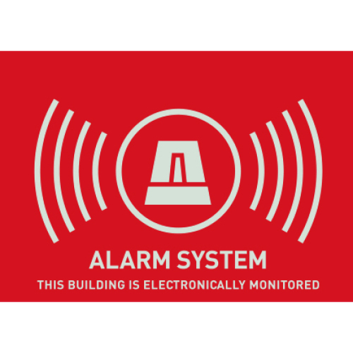ABUS AU1315 - Warnaufkleber (UK) Alarm 74 x 52,5 mm