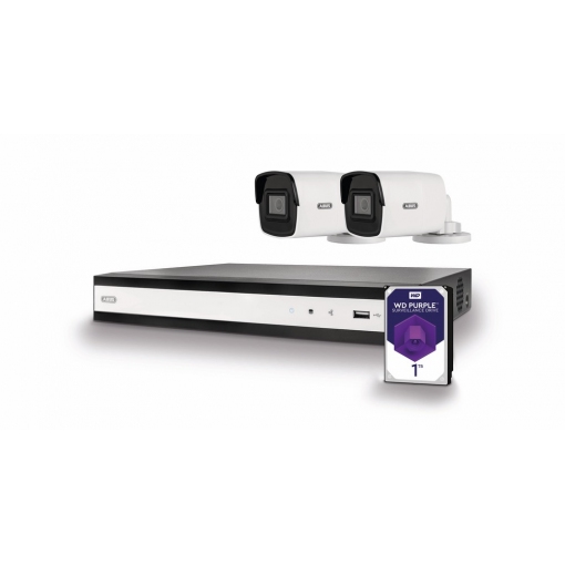 ABUS - Kit complet ABUS avec NVR et 2 caméras mini-tube PoE