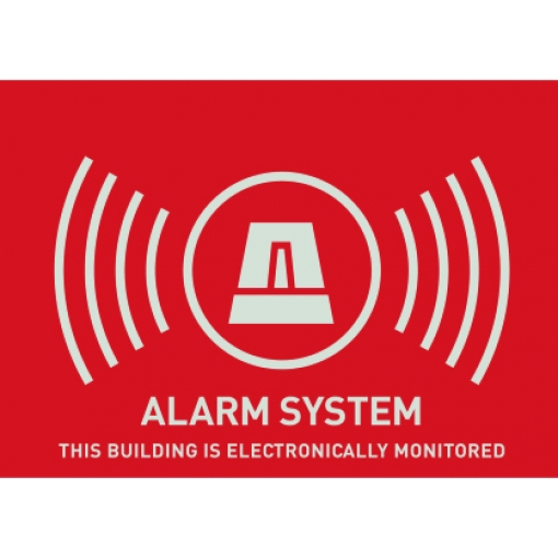 ABUS AU1314 - Autocollants d\'avertissement Alarme 148X105mm (EN)