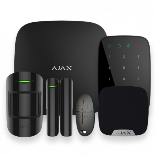 Komplettes Ajax Hub 2 Plus Starter-Set, schwarz