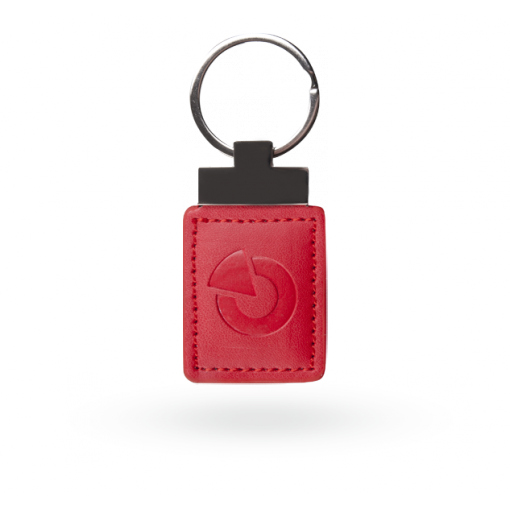 Jablotron JA-194J-RE - Tag transpondeur RFID sans contact pour porte clé en cuir rouge