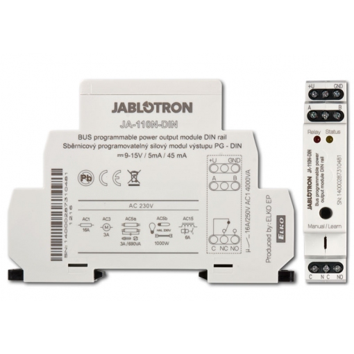 JA-110N DIN - Bus Relais Schaltmodul max. 250VAC/24VDC 16A DIN