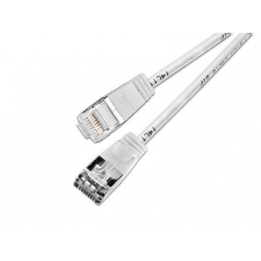 Câble réseau fin 2.0 m, 4 mm diamètre, RJ45-Cat 6 F/FTP, blindé, 1Gbps, PoE